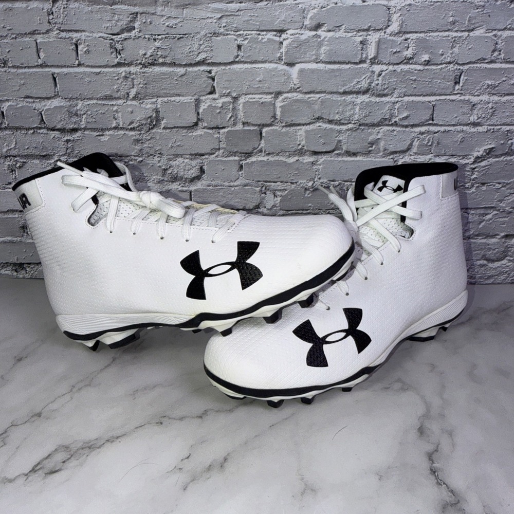 Under Armour SPINE Hammer MC 3021725-107  White Football Cleats Men's Size 11